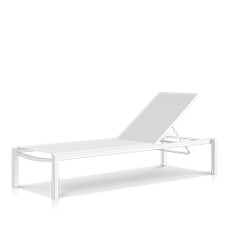 Armless Chaise Tex White Frame / White Phifertex Sling